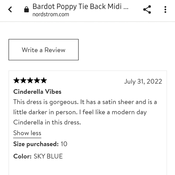 BNWT!BARDOT Poppy Tie Back Midi Dress - Picture 9 of 11